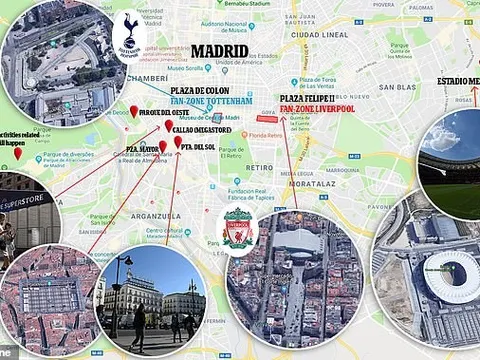 Thủ đô Madrid sẵn sàng chào đón cuộc đổ bộ của người Anh