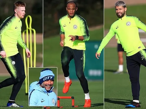Man City đón 2 viện binh khủng trở lại sân tập