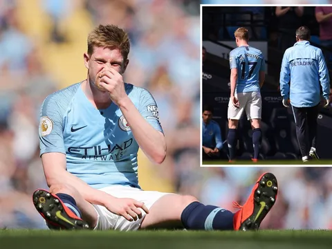 NÓNG! Pep làm rõ chấn thương của De Bruyne trước trận Man Utd