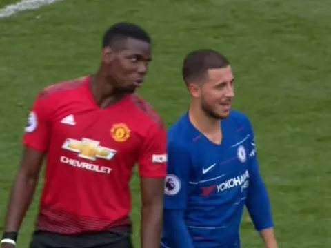 Pogba hẹn Hazard 'cùng tới Madrid' khi đang đối đầu trên sân?
