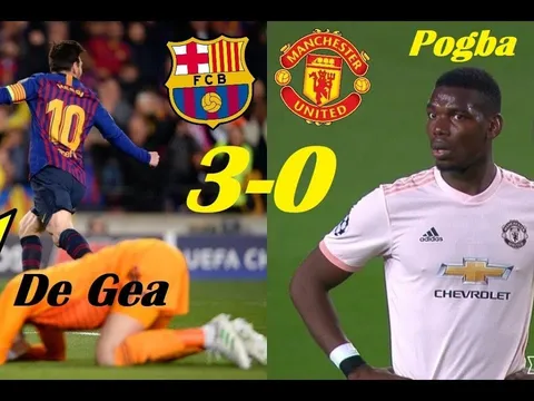 Pogba phản ứng không thể tin nổi khi Messi ghi bàn