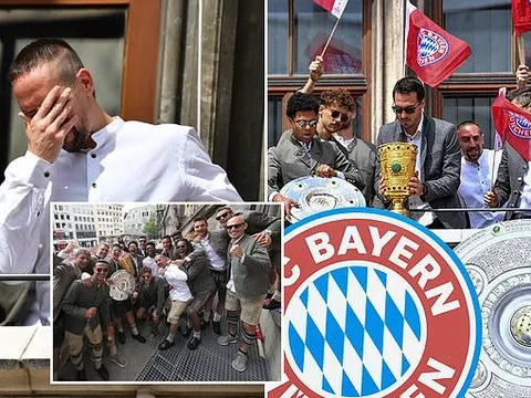 Ribery rơi nước mắt trong đại tiệc của Bayern Munich