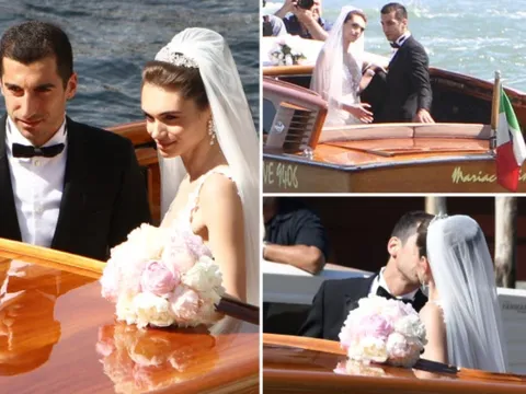 Sao Arsenal "lên xe bông" đầy lãng mạn với con gái chính trị gia Armenia