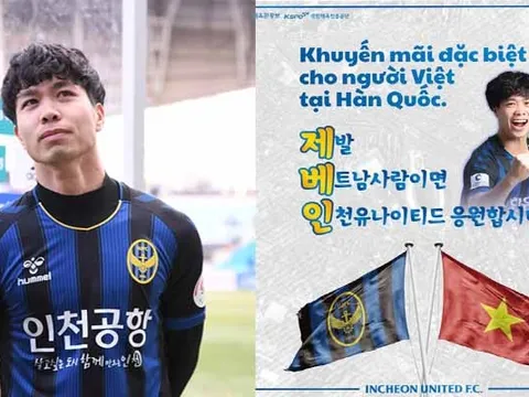 Vì Công Phượng, Incheon United "chơi lớn" với CĐV Việt Nam
