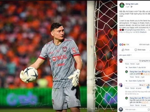 Đặng Văn Lâm gửi thông điệp đến NHM Muangthong sau trận ra mắt tại Thai-League