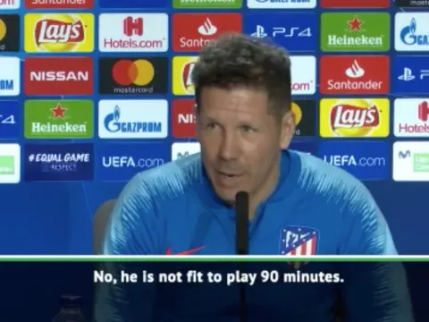 Atletico Madrid đón nhận tin không vui trước đại chiến Juventus