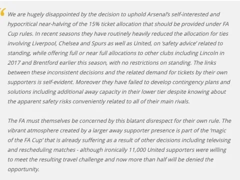 Quá thất vọng vì Arsenal giở trò, fan Man Utd 'kêu trời' và lôi Big Six vào cuộc