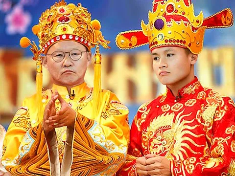 Cười không nhặt được mồm khi thầy trò HLV Park Hang-seo vào vai Táo Quân
