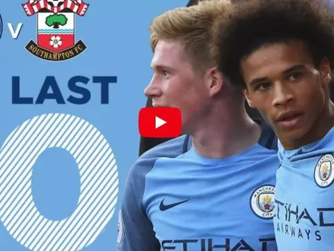 10 bàn thắng gần nhất của Man City khi đụng độ Southampton