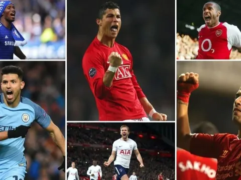 10 cầu thủ có hiệu suất ghi bàn/kiến tạo 'khủng' nhất lịch sử Premier League: Salah hơn CR7