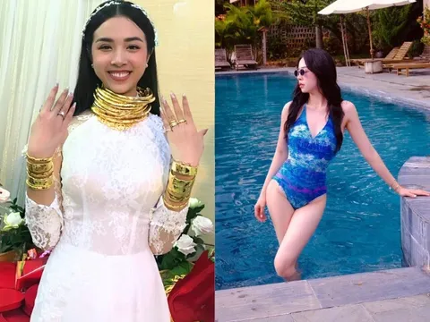 Á hậu Việt Nam được Tiến sĩ đem 13 cây vàng về An Giang hỏi cưới, 26 tuổi sinh con giờ dáng đẹp phát mê