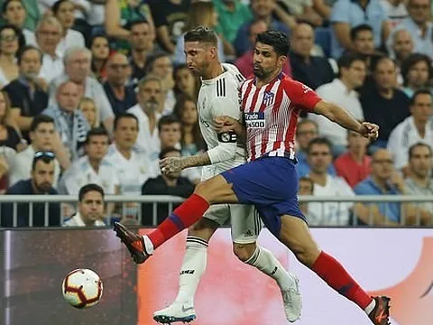 Ramos và Costa đối đầu nảy lửa, derby Madrid bất phân thắng bại