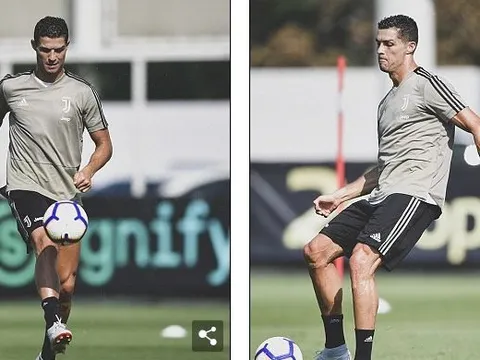 Ronaldo luyện tuyệt kĩ, quyết ghi bàn ra mắt Serie A