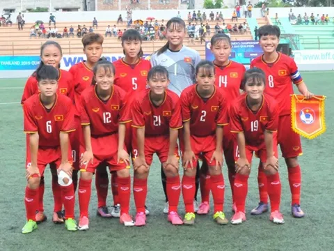 U16 nữ Việt Nam lọt vào vòng hai giải bóng đá U16 nữ châu Á 2019