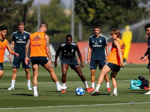 Real Madrid tập luyện cật lực trước nhiệm vụ bảo vệ ngôi vương