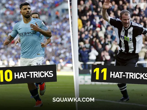 Aguero ở đâu so với 10 'đại pháo hạng nặng' trong lịch sử Premier League?