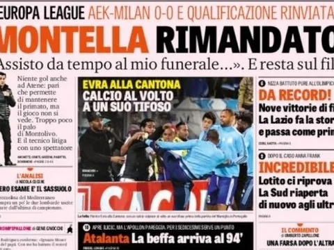 Báo chí châu Âu hổ thẹn với hành vi bạo lực của Evra