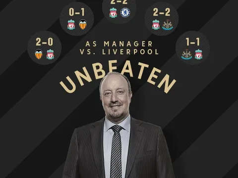 Benitez có thống kê ẤN TƯỢNG khi đối đầu Liverpool