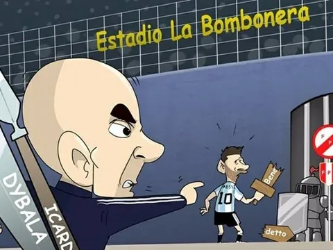 Biếm hoạ Messi bó tay với cách điều quân của Sampaoli