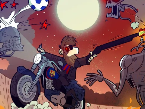 Biếm họa: Messi hóa kẻ hủy diệt, gánh cả Barca trên vai