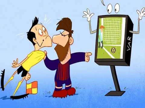 Biếm họa: Messi túm cổ trọng tài, Wenger lên đỉnh top 4