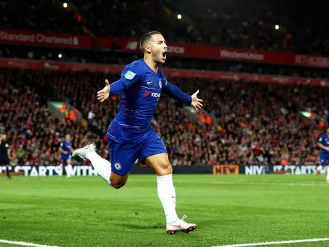 Biến Liverpool thành 'trò hề', Hazard giúp Chelsea lội ngược dòng ngoạn mục tại Anfield