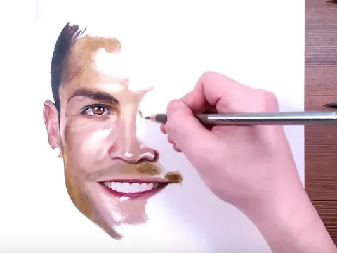 Bức tranh vẽ tay tuyệt đẹp dành cho Ronaldo