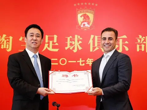 Cannavaro dẫn dắt đội vô địch Trung Quốc 7 lần liên tiếp