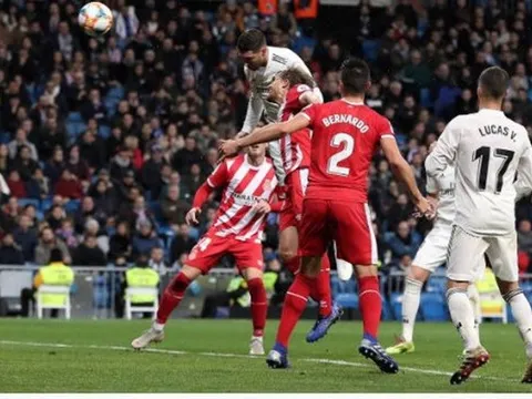 Ramos đóng giả Ronaldo, Real lội ngược dòng kịch tính trước "tí hon" Girona