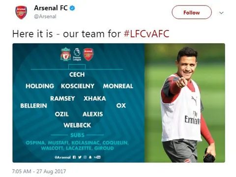 CĐV Arsenal phát điên vì 'Thánh lốp' Welbeck lấy chỗ của Lacazette