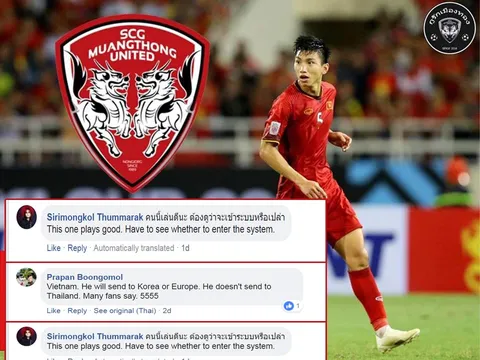 CĐV Thái Lan nói gì về tin đồn Muangthong Utd muốn mua Đoàn Văn Hậu