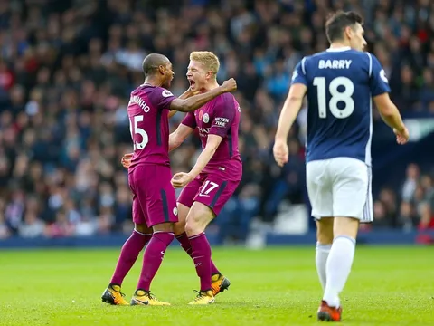 Chấm điểm Man City: Fernandinho làm lu mờ De Bruyne