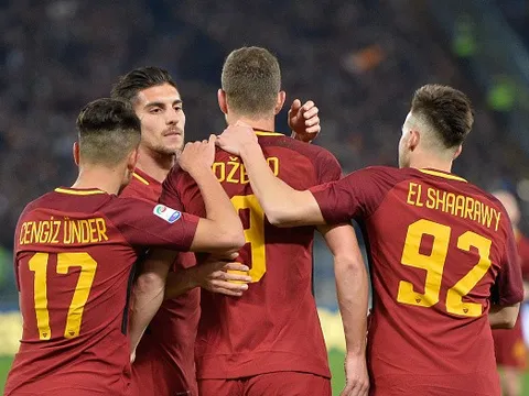 Chấm dứt chuỗi 8 trận tịt ngòi, Dzeko giúp Roma thắng đậm