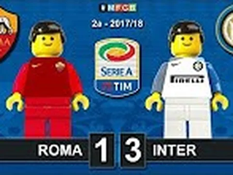 Chiến thắng 3-1 của Inter trước Roma theo phong cách Lego