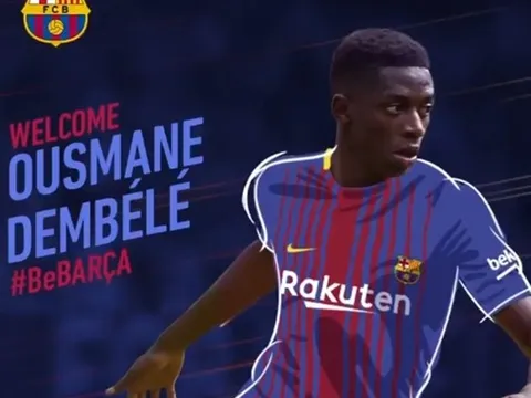CHÍNH THỨC: Barcelona chiêu mộ thành công Ousmane Dembele