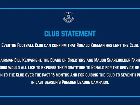 CHÍNH THỨC: Everton sa thải Ronald Koeman