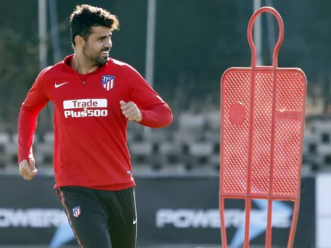 Chưa được thi đấu, Diego Costa vẫn cực kỳ vui vẻ tập luyện