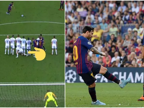 Mục tiêu MU "chơi chiêu" vẫn không ngăn được Messi lập siêu phẩm