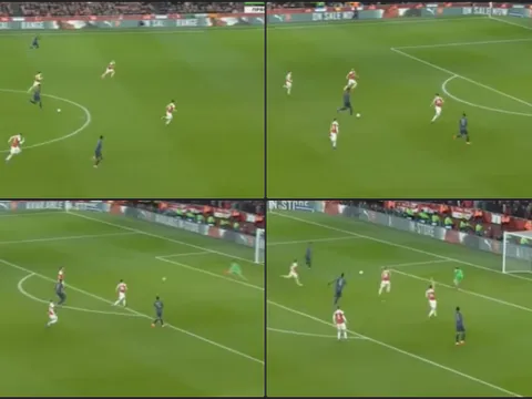 'Pogba đã xộc thẳng vào trung lộ Arsenal hết lần này đến lần khác'