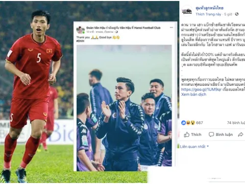 CỰC NÓNG! Người Thái đưa tin Đoàn Văn Hậu đã "say goodbye" Hà Nội