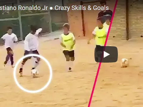 Con trai Ronaldo gây sốt với kỹ thuật điêu luyện