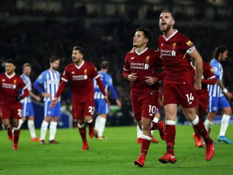 Coutinho chơi quá hay, Liverpool đè bẹp Brighton ngay trên sân khách
