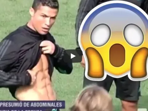 Cristiano Ronaldo khoe cơ bắp với Modric trong buổi tập