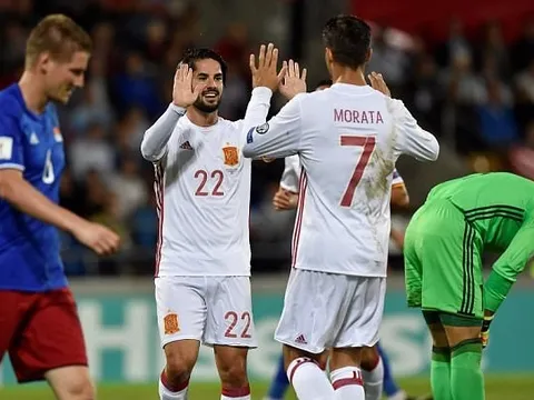 Liechtenstein 0-8 Tây Ban Nha: Màn "thảm sát" ở Rheinpark Stadion