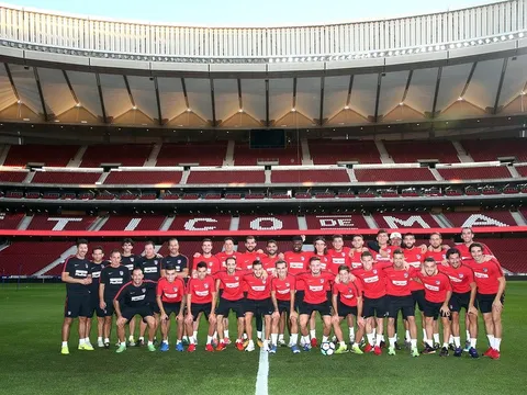 Dàn sao Atletico hớn hở dọn đến "nhà mới" Wanda Metropolitano