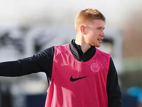 De Buyne sung sức, sẵn sàng tái xuất trận gặp Leicester City