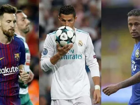 Đề cử FIFA The Best 2017: Neymar, Messi đấu Ronaldo