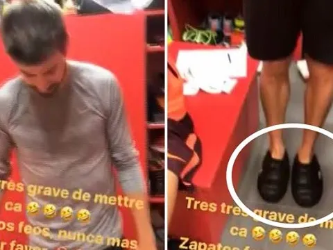 Đi giày quá xấu, Pique bị đồng đội troll không thương tiếc