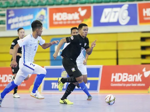 Giải futsal Đông Nam Á 2017: Đánh bại Malaysia 6-3, Thái Lan toàn thắng vào bán kết