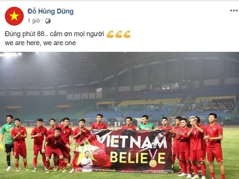 Đỗ Hùng Dũng xúc động khi được đồng đội tri ân theo cách đặc biệt